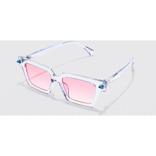 Gafas De Sol Con Lentes Transparentes De Plástico - boohoo - Modalova