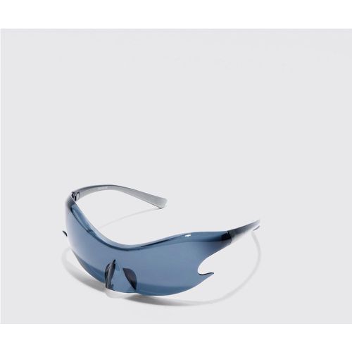 Gafas De Sol De Plástico Sin Montura Estilo Nadador Con Lentes De Espejo - boohoo - Modalova