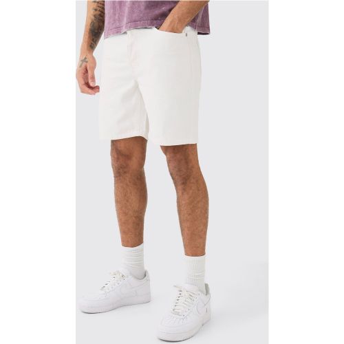 Pantalones Cortos Vaqueros Ajustados Sin Tratar En - boohoo - Modalova