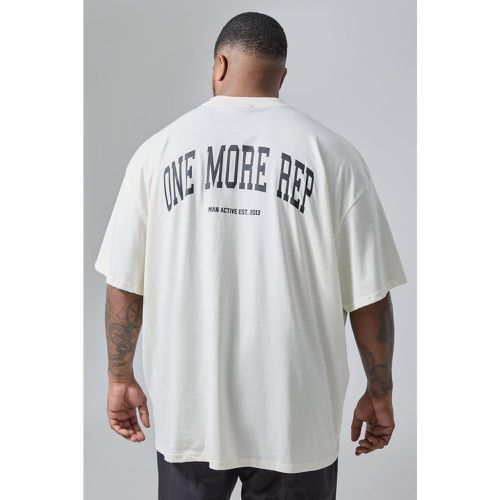 Camiseta Plus Oversize Man Active Deportiva Con Estampado De Representante - boohoo - Modalova