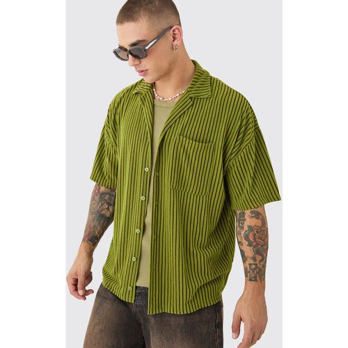 Camisa Recta De Felpa A Dos Tonos - boohoo - Modalova