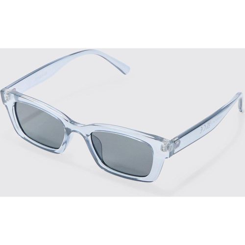 Chunky Plastic Smoke Lens Sunglasses In Grey - boohoo - Modalova