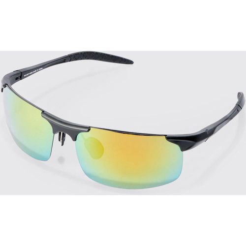 Racer Mirror Lens Sunglasses In - boohoo - Modalova
