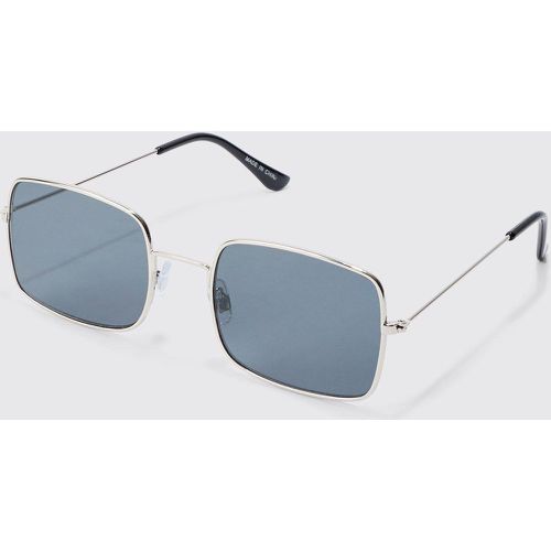 Square Metal Frame Sunglasses In Black - boohoo - Modalova