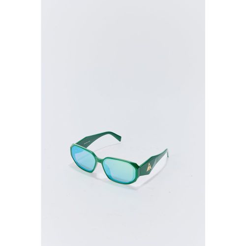 Bm Rectangular Plastic Sunglasses In Green - boohoo - Modalova