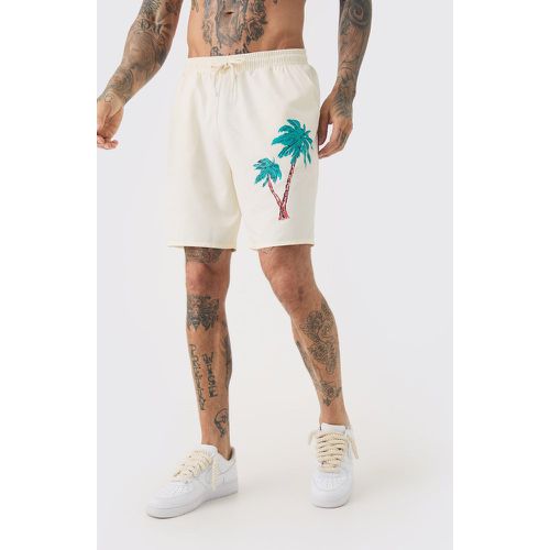 Tall Palm Motif Printed Swim Shorts - boohoo - Modalova
