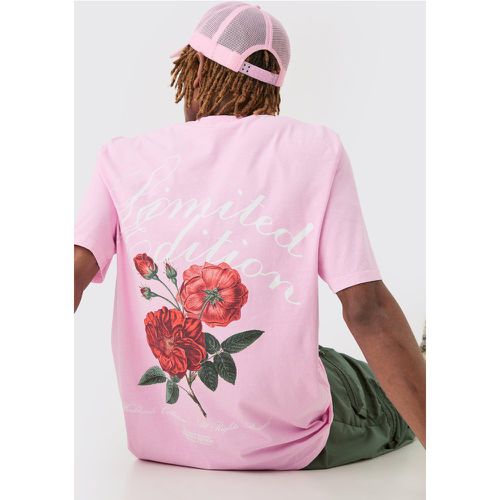 Camiseta Tall Con Estampado Gráfico Rosa De Flores Lmtd Edition - boohoo - Modalova