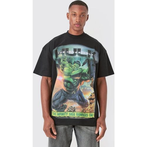 Camiseta Oversize Con Estampado De Hulk A Gran Escala - boohoo - Modalova