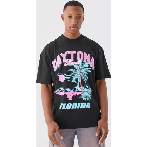 Oversized Daytona Florida Print T-shirt - boohoo - Modalova