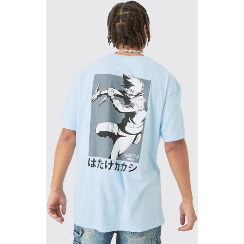 Camiseta Oversize Con Lavado A La Piedra Y Estampado De Naruto - boohoo - Modalova