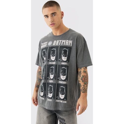 Camiseta Oversize Con Lavado A La Piedra Y Estampado De Dc Batman - boohoo - Modalova