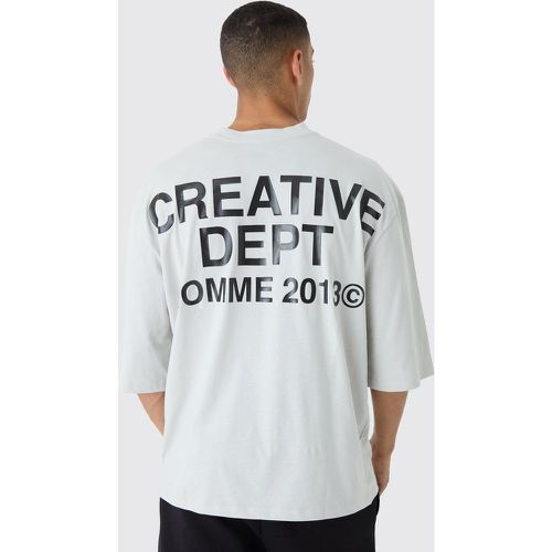 Oversized Extended Neck Creative Dept T-shirt - boohoo - Modalova