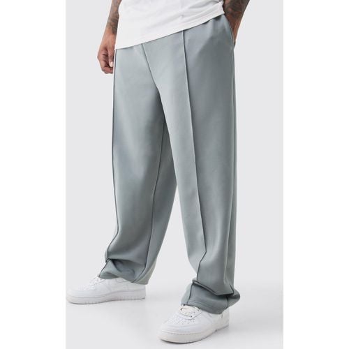 Plus Tricot Pin Tuck Relaxed Fit Trousers - boohoo - Modalova