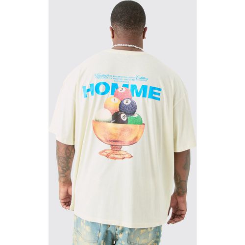 Plus Homme Graphic Oversized T-shirt - boohoo - Modalova