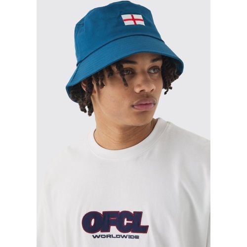 Cappello da pescatore in blu con ricamo England - boohoo - Modalova