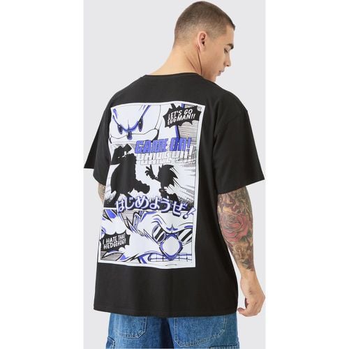 Camiseta Oversize Con Estampado De Sonic The Hedgehog - boohoo - Modalova
