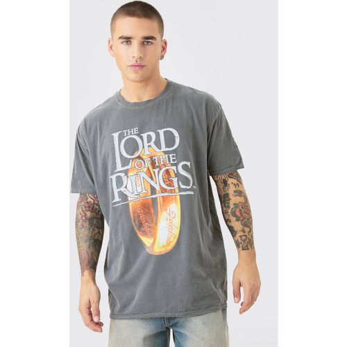 Camiseta Oversize Con Lavado A La Piedra Y Estampado De El Señor De Los Anillos - boohoo - Modalova