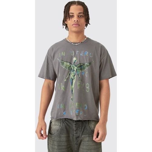 T-shirt squadrata comoda ufficiale dei Nirvana - boohoo - Modalova