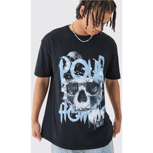 Oversized Pour Homme Skull Print T-Shirt - boohoo - Modalova