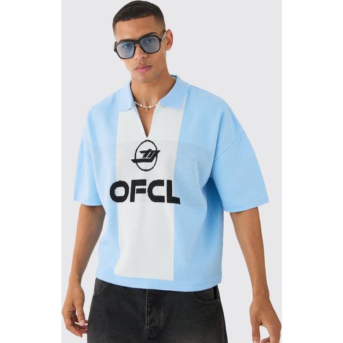 Top squadrato oversize in maglia da calcio - boohoo - Modalova