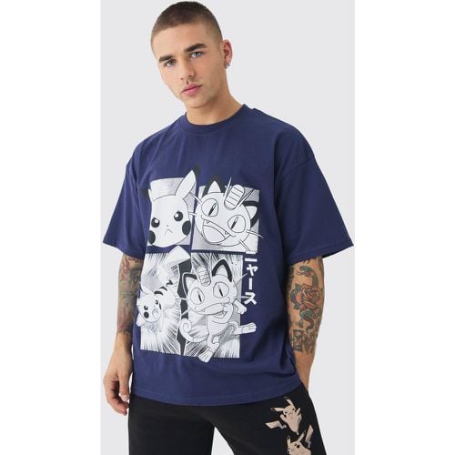 Camiseta Oversize Con Cuello Extendido Y Estampado De Pokemon - boohoo - Modalova