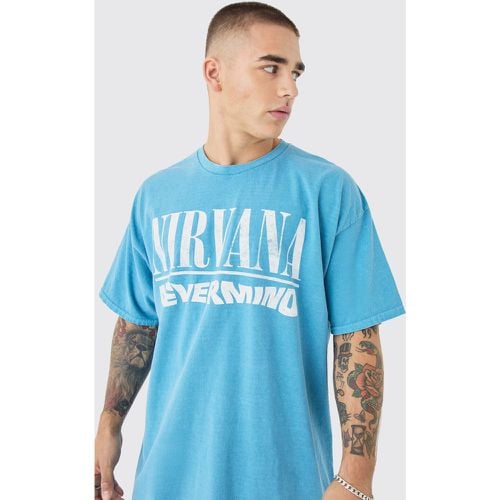 Camiseta Oversize Con Lavado A La Piedra Y Estampado De Nirvana - boohoo - Modalova