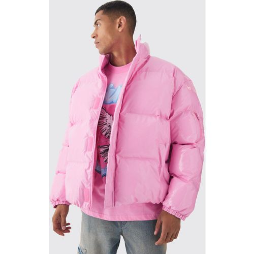 Chaqueta Acolchada Oversize Recta De Vinilo - boohoo - Modalova