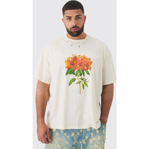 Plus Oversized Official Man Floral Print T-Shirt - boohoo - Modalova