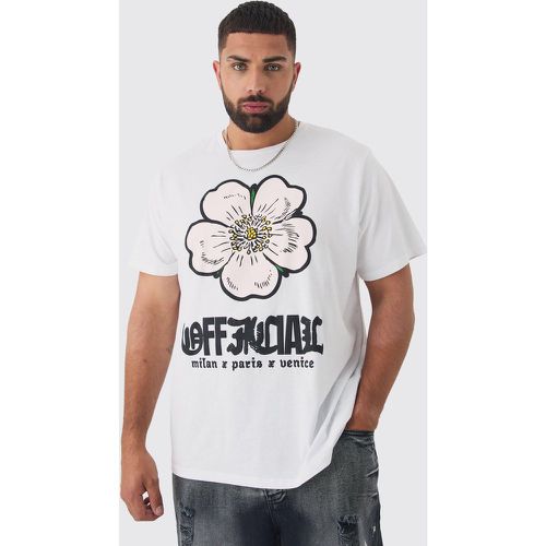 Plus Oversized Official Floral Print T-Shirt - boohoo - Modalova