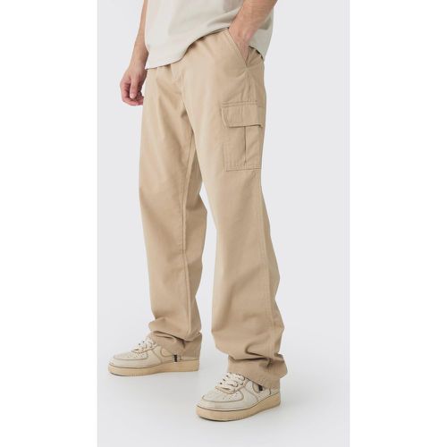 Pantalón Tall Cargo Holgado, Beige - boohoo - Modalova