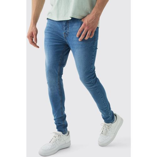 Jeans Super Skinny Fit Stretch di colore blu medio - boohoo - Modalova