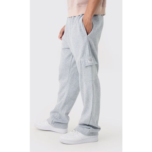 Pantalón Deportivo Cargo Holgado Básico Con Etiqueta De Tela - boohoo - Modalova