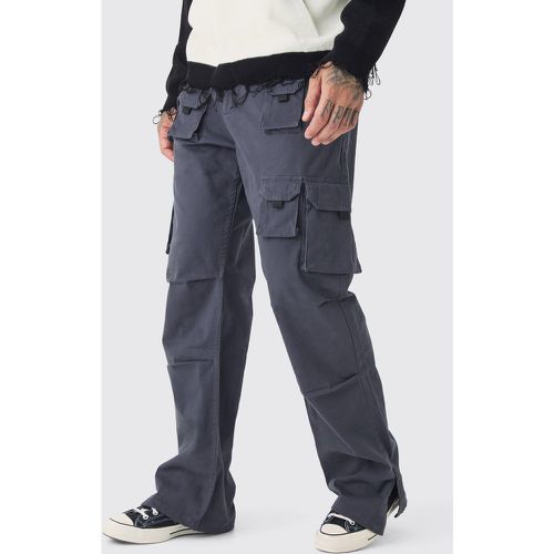 Pantalón Tall Cargo Holgado Con Abertura En El Bajo - boohoo - Modalova