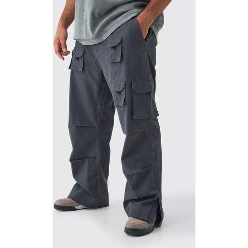 Pantalón Plus Cargo Holgado Con Abertura En El Bajo - boohoo - Modalova