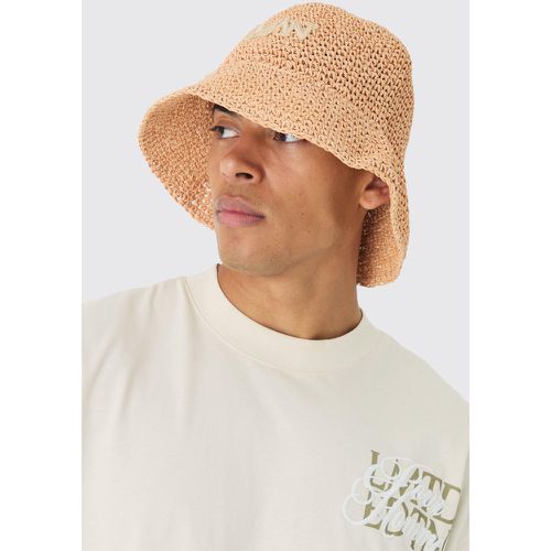 Gorro De Pescador Man De Rafia Natural - boohoo - Modalova