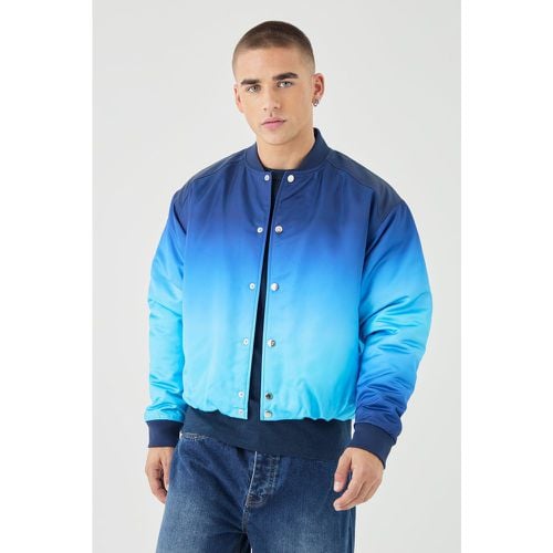 Giacca Bomber sfumata in blu - boohoo - Modalova