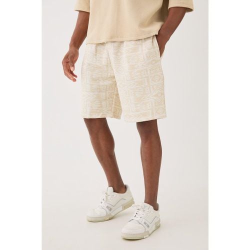 Pantalón Corto Holgado De Jacquard Con Largo Medio - boohoo - Modalova