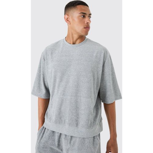 Short Sleeve Oversized Boxy Towelling Sweatshirt - boohoo - Modalova