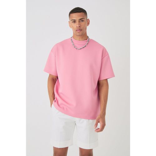 Oversized Scuba T-Shirt, Pink - boohoo - Modalova