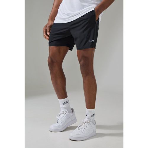 Man Active Gym 5Inch Short, Negro - boohoo - Modalova