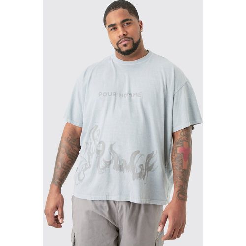 Camiseta Plus Oversize Con Estampado Pour Homme - boohoo - Modalova