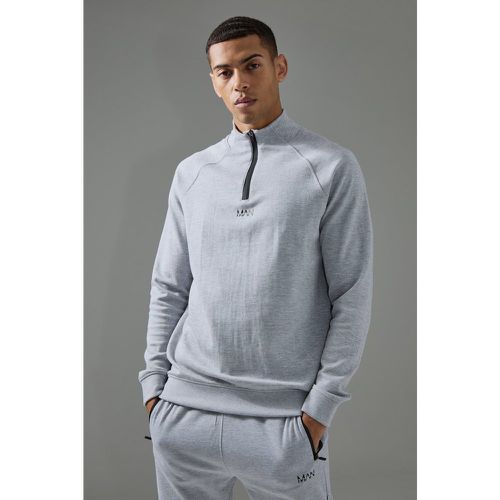 Felpa Man Active Pro in fleece Reg Fit con zip corta - boohoo - Modalova