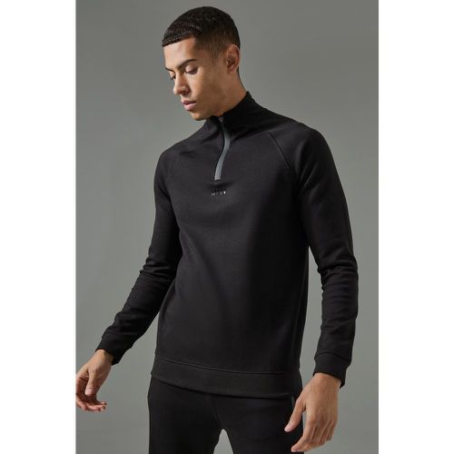 Felpa Man Active Pro in fleece Reg Fit con zip corta - boohoo - Modalova