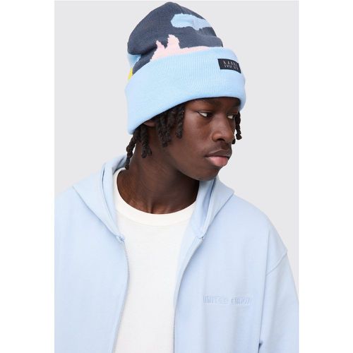 Berretto Beanie con grafica blu - boohoo - Modalova