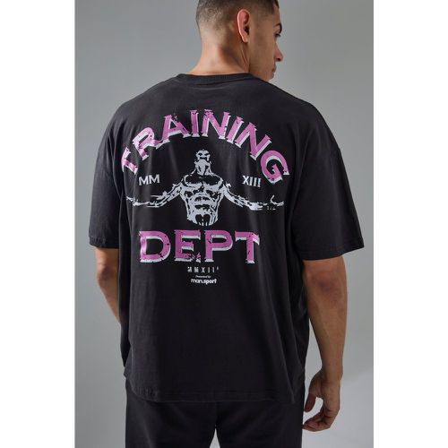 Camiseta Man Active Oversize Con Estampado Training Dept - boohoo - Modalova