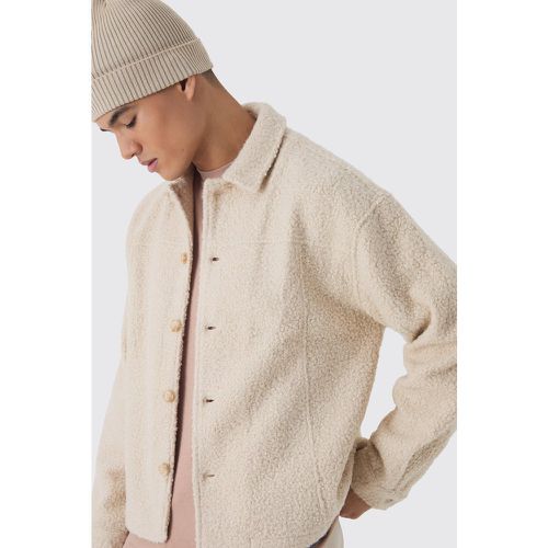 Sobrecamisa Oversize Gruesa De Tejido Bouclé - boohoo - Modalova