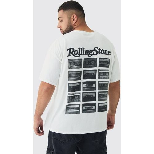 T-shirt Plus Size oversize ufficiale dei Rolling Stones con stampa - boohoo - Modalova