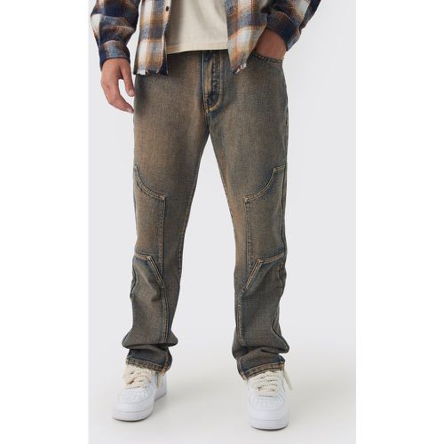 Jeans dritti con pannelli stile Carpenter - boohoo - Modalova