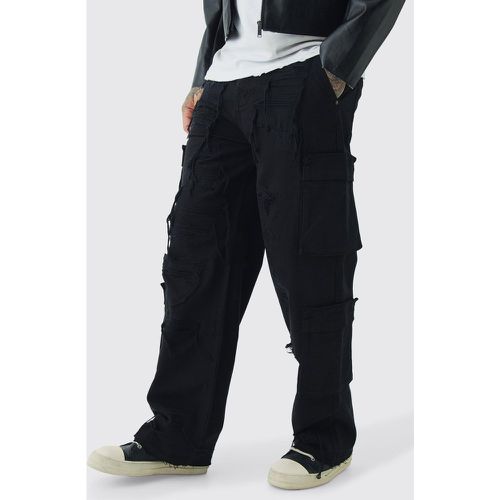 Pantalón Tall Cargo Holgado Desgastado - boohoo - Modalova