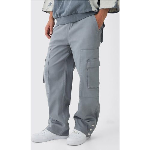 Pantalón Cargo De Sarga Holgado Con Cintura Elástica - boohoo - Modalova